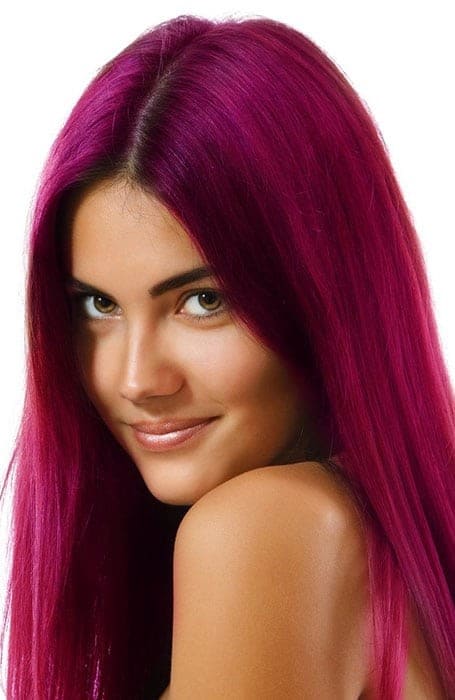 Пурпурные цвета волос