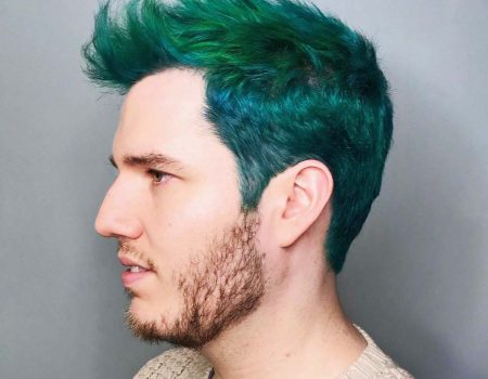 Прически с зелеными волосами мужские