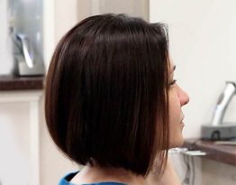 Окрашивание волос на среднюю длину с легкой сединой