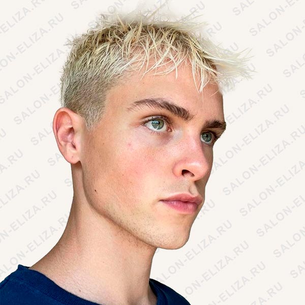 белые волосы у мужчин прически короткие волосы | Дзен