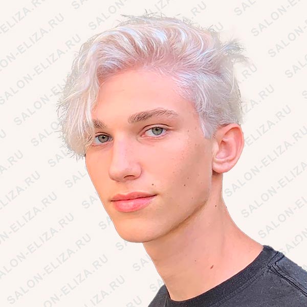 Белое окрашивание волос мужской