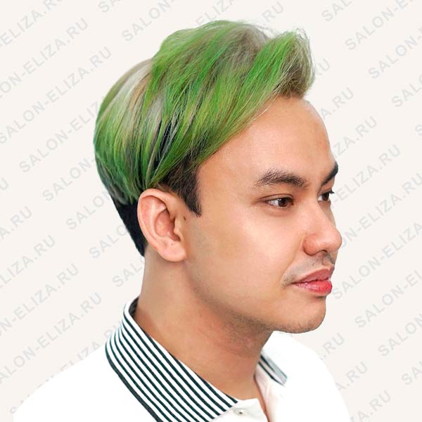 Зеленый цвет волос для мужчин