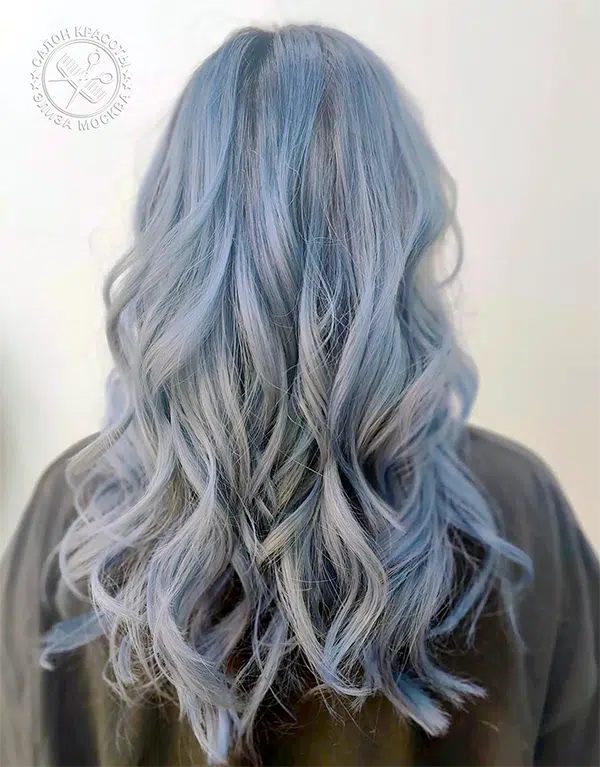 Дымчато синий цвет волос