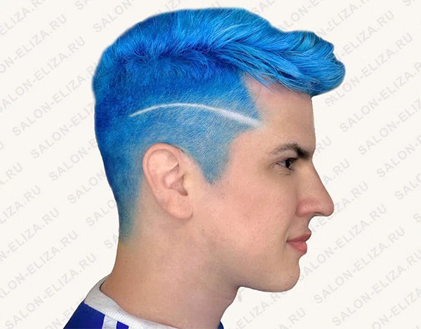 Синие мужские волосы